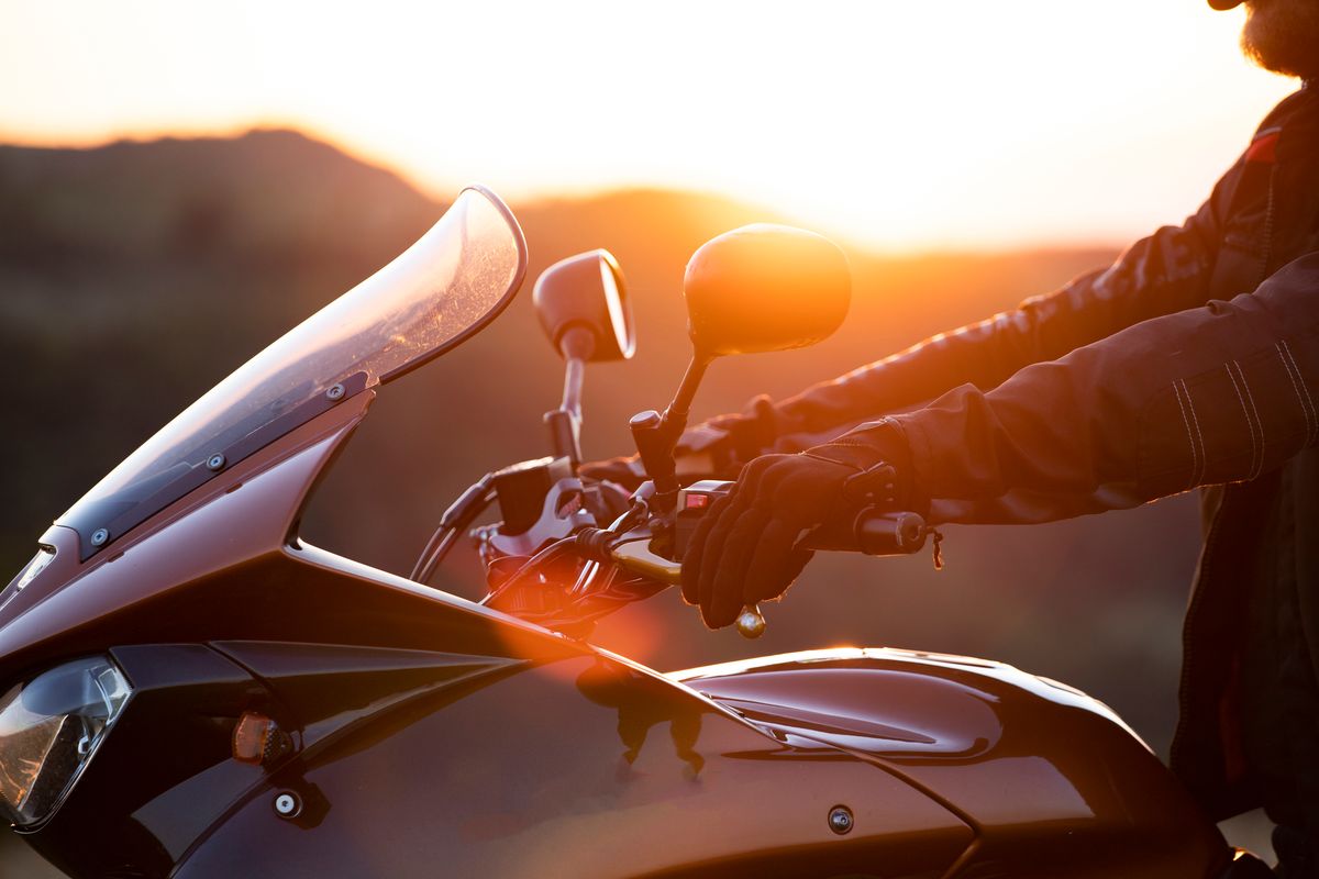 moto biker manubrio