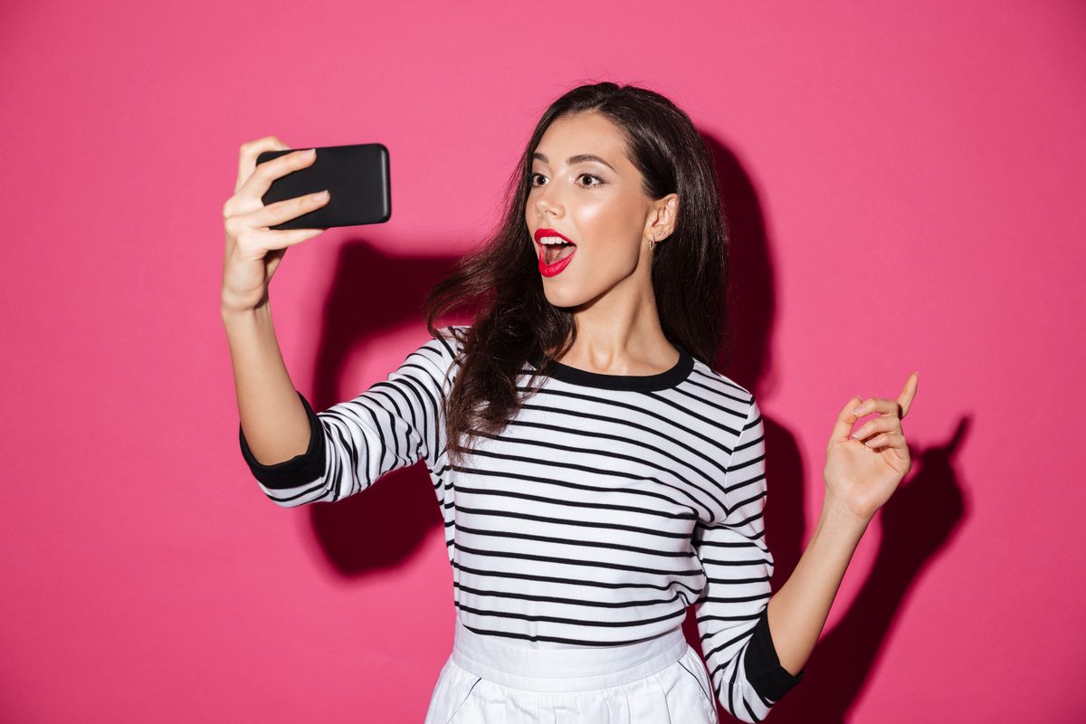 Selfie con smartphone