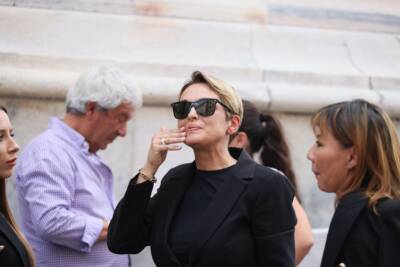 Francesca Pascale ai funerali di Silvio Berlusconi