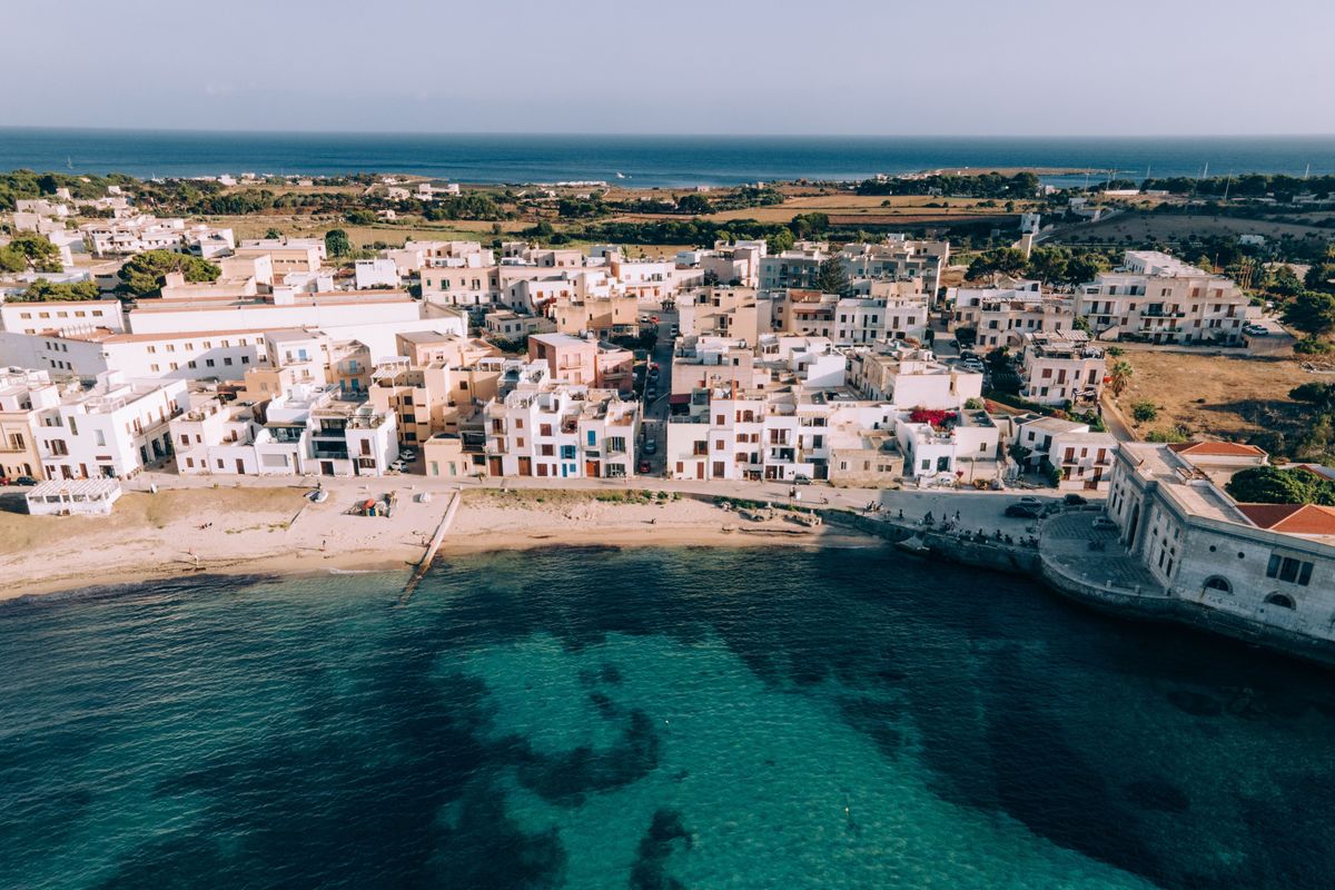 Isola di Favignana vista aerea