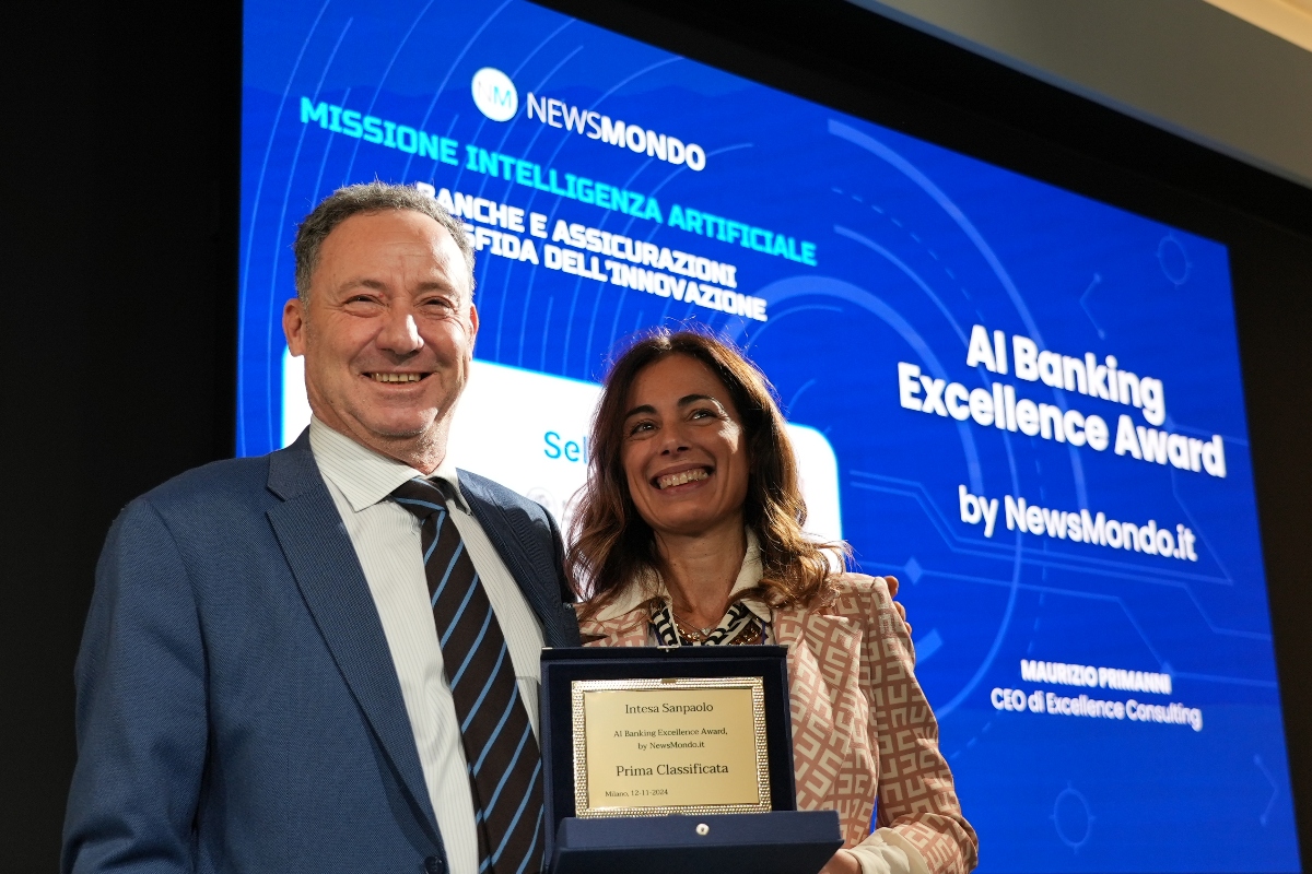 Alessandro Plateroti Annalisa Nurzia ai banking excellence award