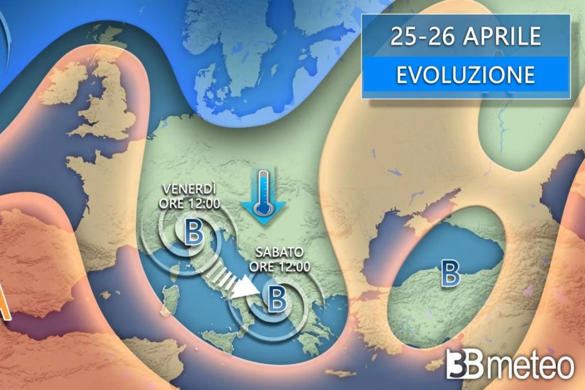 Meteo 25 e 26 aprile 2025