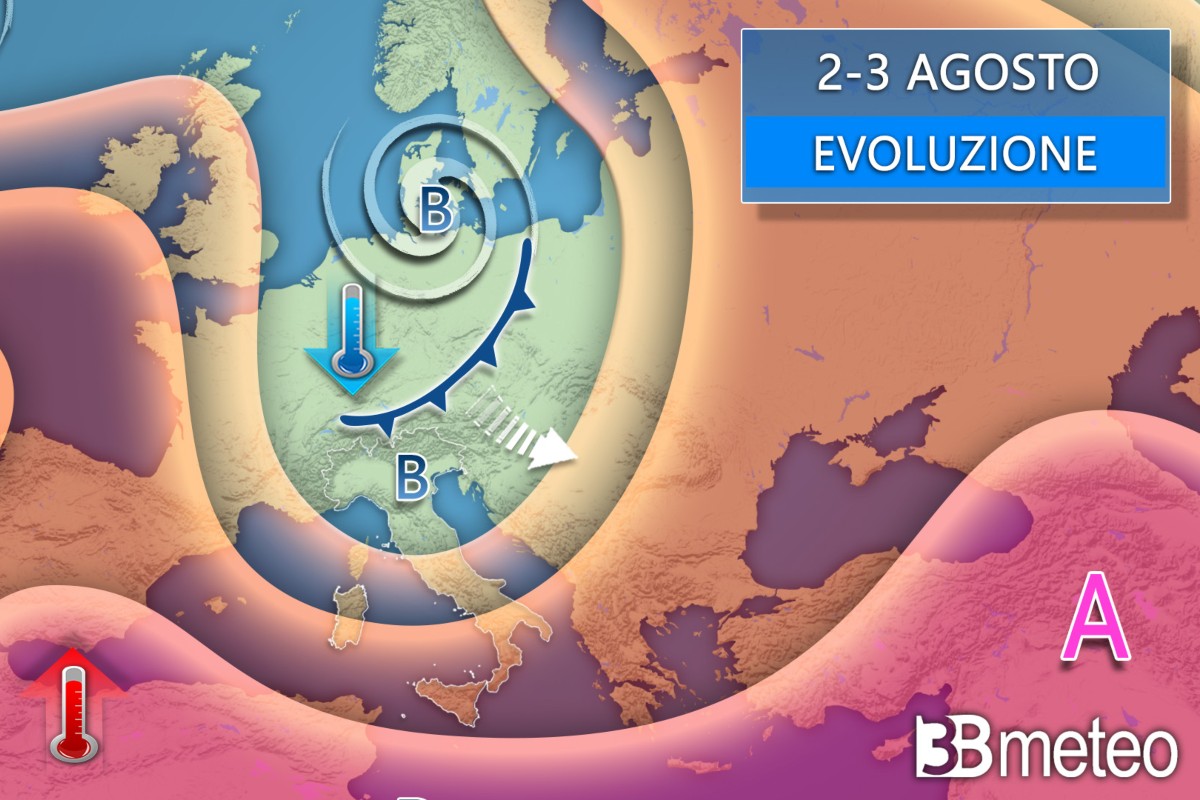 Meteo 2 e 3 agosto 2025