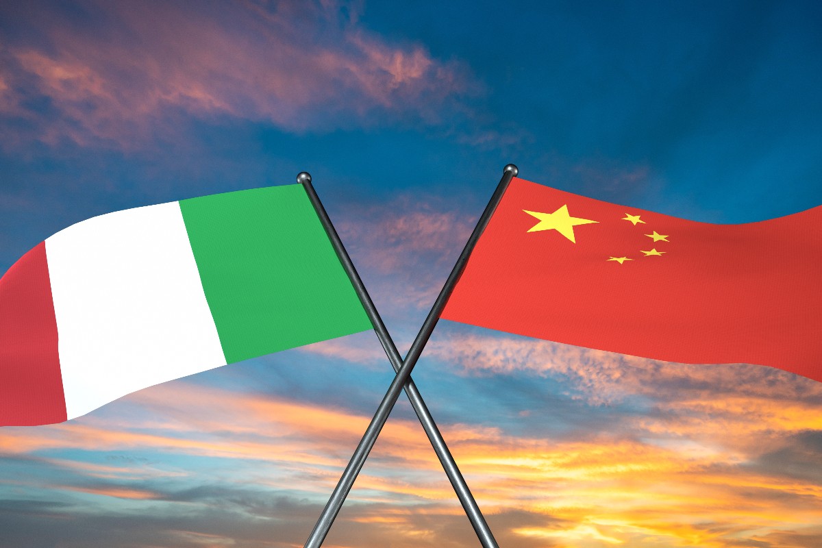 Bandiere Italia e Cina