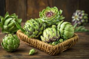 Carciofi in un cesto