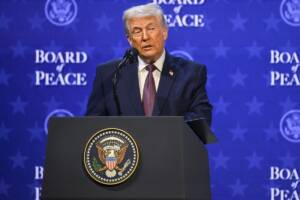 Donald Trump a Davos per la firma del Board of Peace