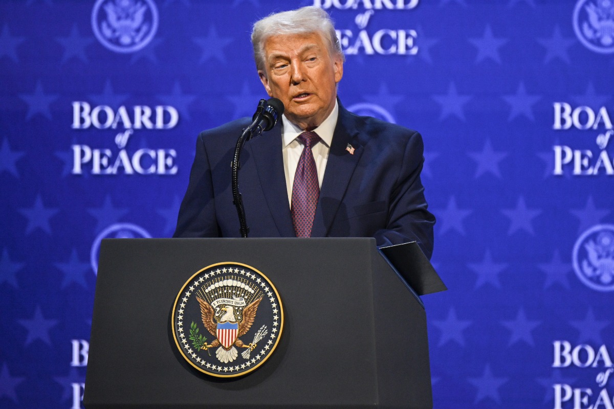 Donald Trump a Davos per la firma del Board of Peace