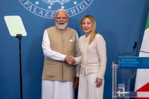 Giorgia Meloni incontra il primo ministro indiano Narendra Modi a Roma