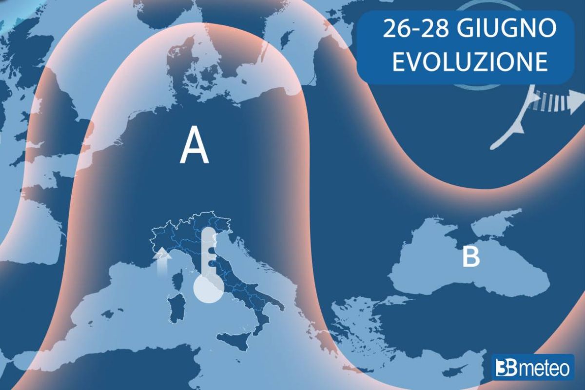 Meteo 26-28 giugno 2026